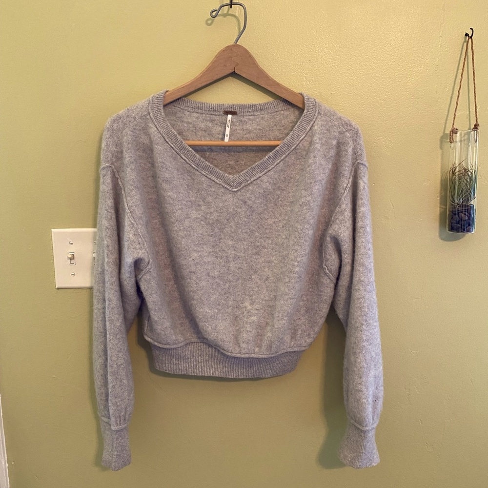Free People Cropped Cashmere Sweater